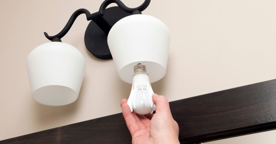 installing LED light fixture